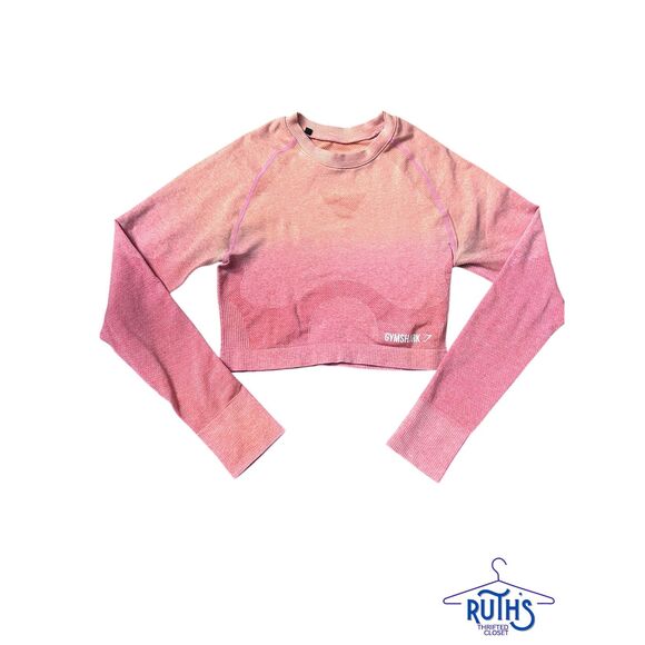 Gymshark Adapt Ombre Seamless Long Sleeve Crop Top - Picture 2 of 9